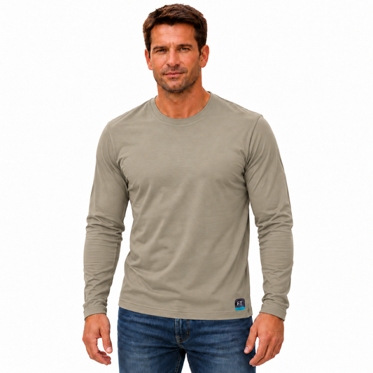 Camiseta Manga Larga Cuello Redondo para Hombre