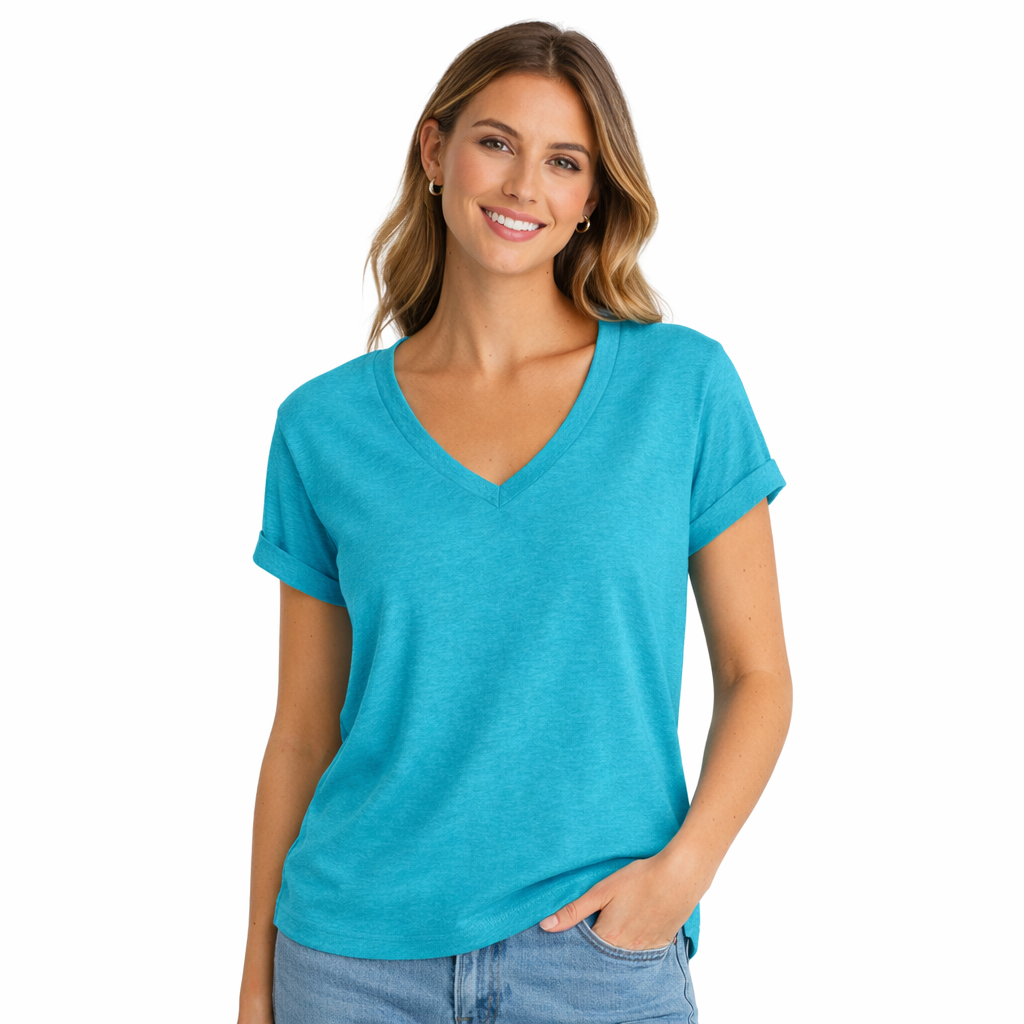 Camiseta Cuello V Mujer