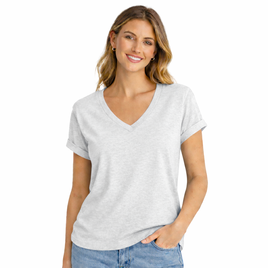 Camiseta Cuello V Mujer