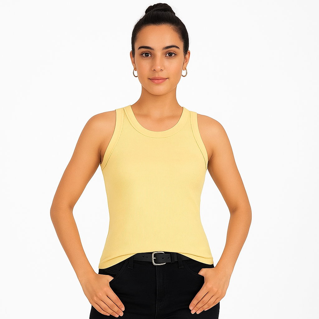 Top De Gasa Sin Mangas Para Mujer - Corte Elegante Con Cuello En V, Ideal Verano O Capa