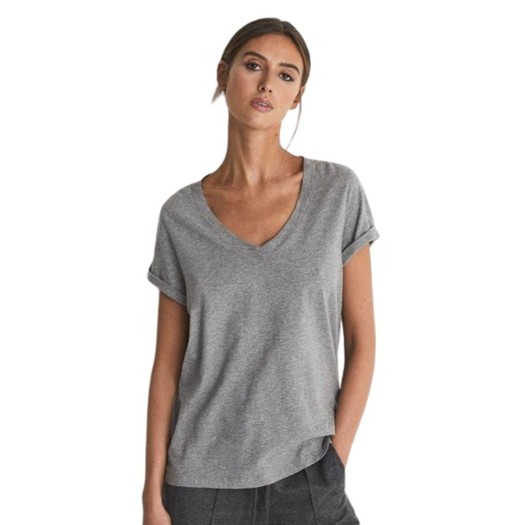 Camiseta Cuello V Mujer