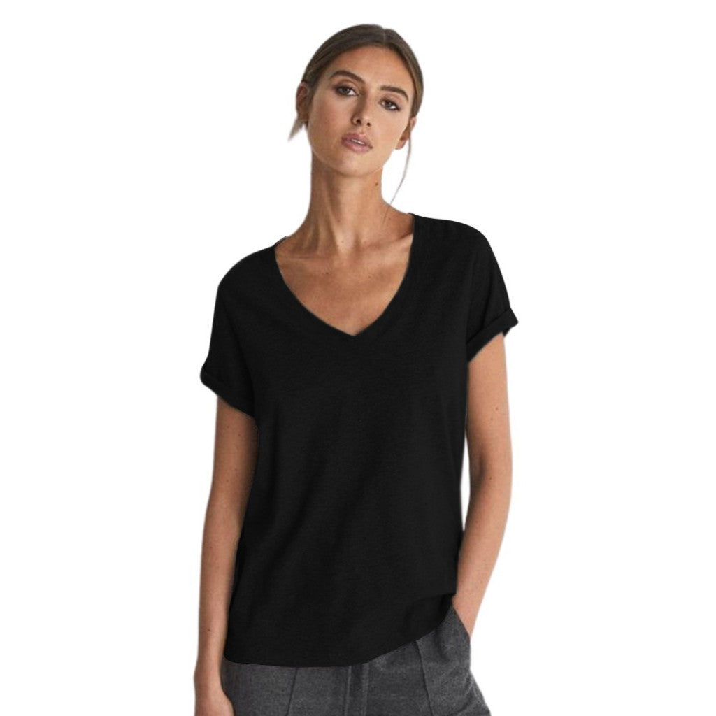 Camiseta Cuello V Mujer