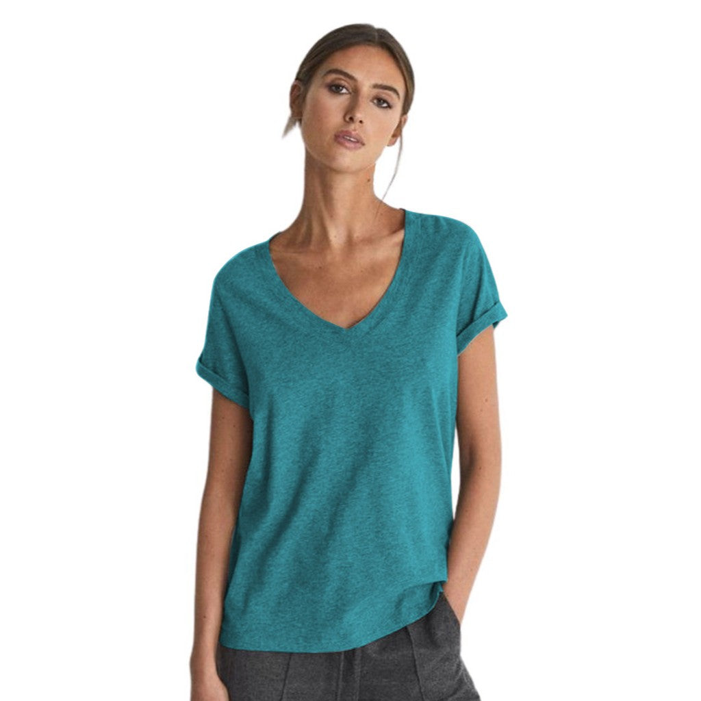 Camiseta Cuello V Mujer